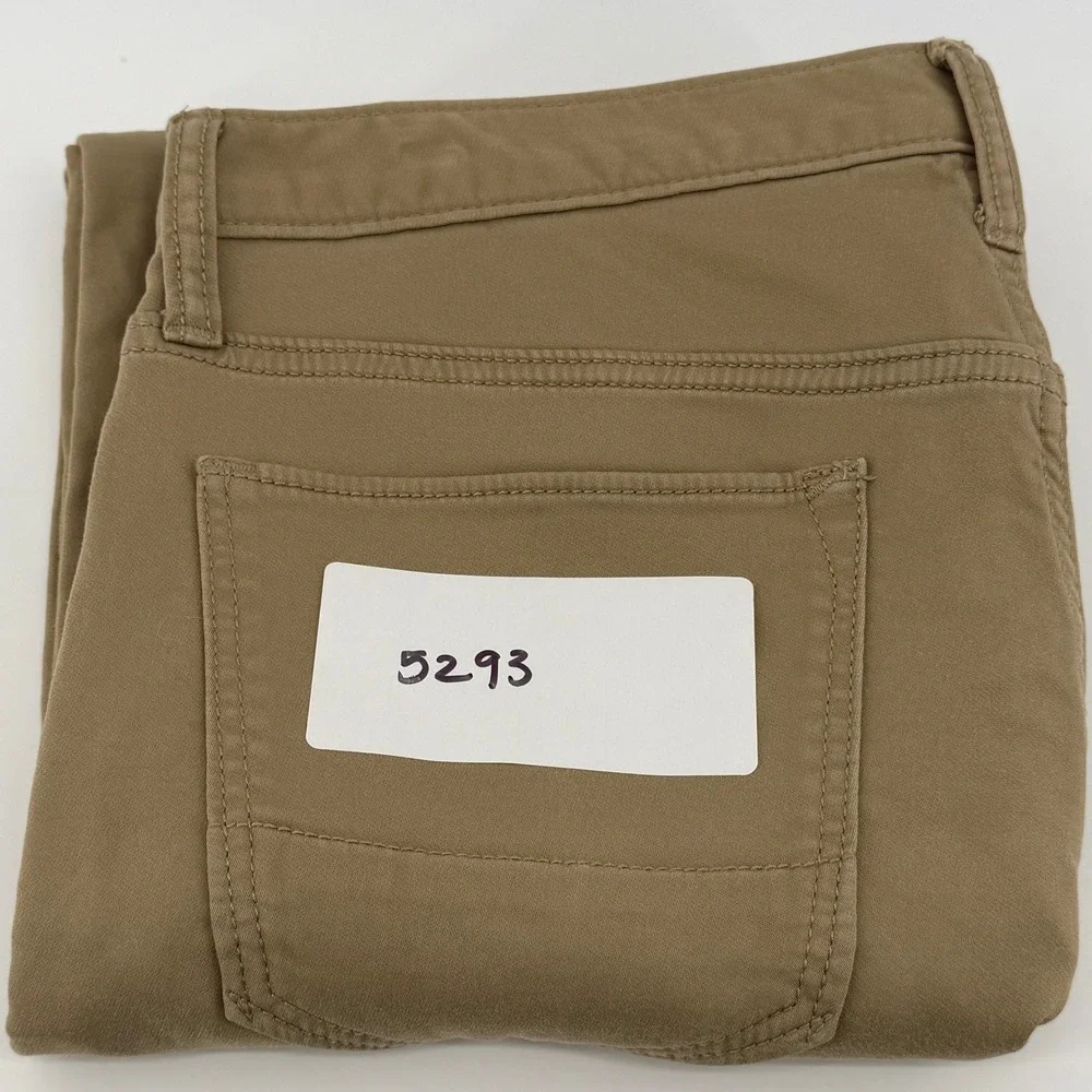 Banana Republic Travel Jean Mens 33x30 Slim Fit Khaki Tan Brown Pants 5-Pocket